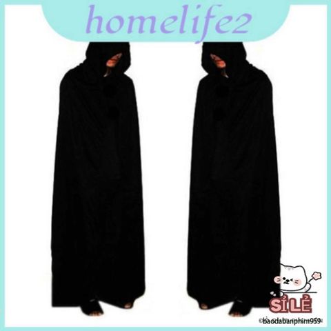 Áo Choàng Halloween Cosplay Đen Thần Chết, Ma Cà Rồng và Phù Thủy cho Người Lớn và Trẻ Em - Đẳng Cấp Thời Trang Hóa Trang Mùa Lễ