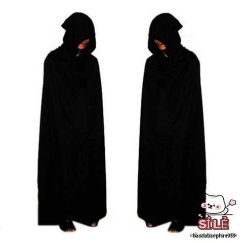 Áo Choàng Halloween Cosplay Đen Thần Chết, Ma Cà Rồng và Phù Thủy cho Người Lớn và Trẻ Em - Đẳng Cấp Thời Trang Hóa Trang Mùa Lễ