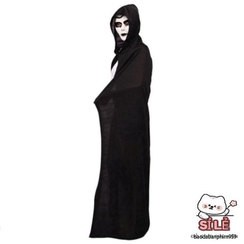 Áo Choàng Halloween Cosplay Đen Thần Chết, Ma Cà Rồng và Phù Thủy cho Người Lớn và Trẻ Em - Đẳng Cấp Thời Trang Hóa Trang Mùa Lễ