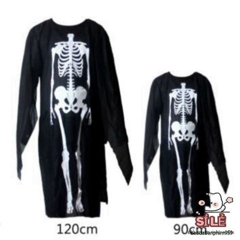 Áo Choàng Phù Thủy Đen Cotton Mềm Dành Cho Trẻ Em & Người Lớn - Trang Phục Halloween 2025 Thú Vị và Bí Ẩn