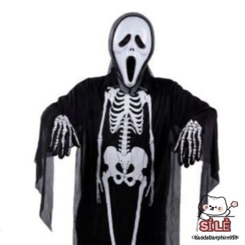 Áo Choàng Phù Thủy Đen Cotton Mềm Dành Cho Trẻ Em & Người Lớn - Trang Phục Halloween 2025 Thú Vị và Bí Ẩn