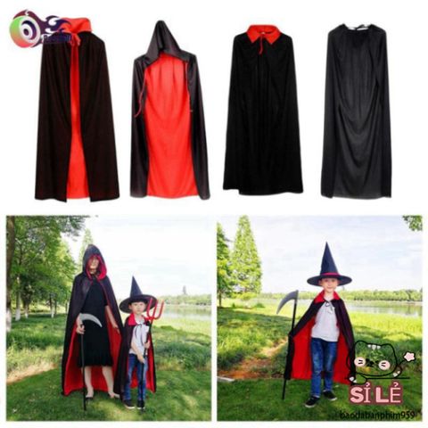 Áo Choàng Gothic Halloween 150cm - Trang Phục Hóa Trang Độc Đáo Cho Bé, Phù Thủy Vui Nhộn Dành Cho Tiệc Hóa Trang