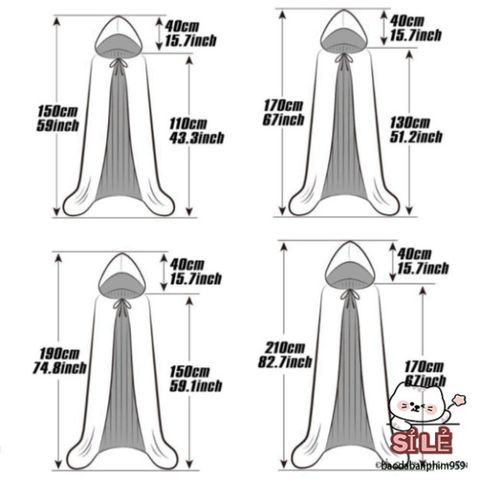 Áo Choàng Halloween 59 Inch - Trang Phục Phù Thủy Bí Ẩn Cao Cấp Cho Bữa Tiệc Cosplay Độc Đáo và Thú Vị