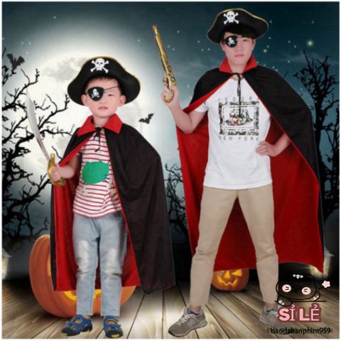 Áo Choàng Phù Thủy Ma Cà Rồng 2 Lớp - Áo Choàng Hóa Trang Halloween Bằng Vải Thun Bền Đẹp Cho Tiệc Tùng và Sự Kiện Nghệ Thuật