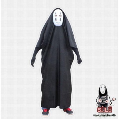 Bộ Trang Phục Vô Diện (Kaonashi) - Hóa Trang Halloween/Cosplay Anime Ghibli Cho Trẻ Em & Người Lớn - Kỷ Niệm Huyền Bí