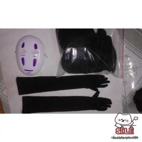 Bộ Trang Phục Vô Diện (Kaonashi) - Hóa Trang Halloween/Cosplay Anime Ghibli Cho Trẻ Em & Người Lớn - Kỷ Niệm Huyền Bí