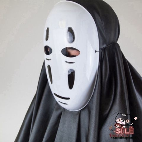 Bộ Trang Phục Hóa Trang Vô Diện - Áo Choàng Đen Kèm Mặt Nạ Bí Ẩn Cho Halloween & Cosplay - Trang Phục Độc Đáo Dành Cho Tất Cả