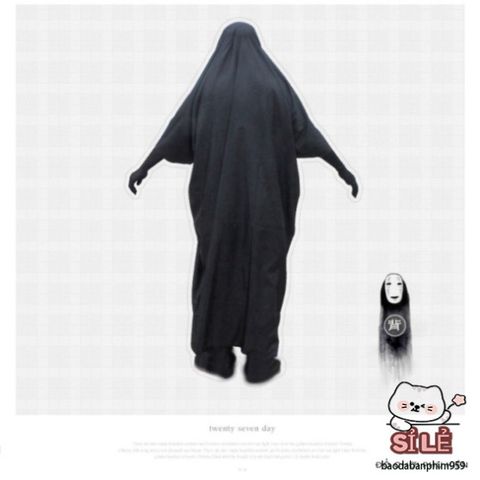 Bộ Hóa Trang Áo Choàng Đen + Mặt Nạ Vô Diện VBJ80 - Trang Phục Halloween Cho Trẻ Em & Người Lớn, Thể Hiện Sự Sáng Tạo