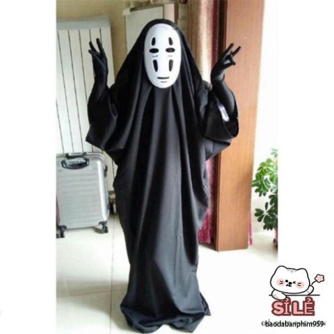 Bộ Trang Phục Hóa Trang Vô Diện Halloween - Đồ Cosplay Độc Đáo với Găng Tay và Mặt Nạ Bí Ẩn Cho Bữa Tiệc