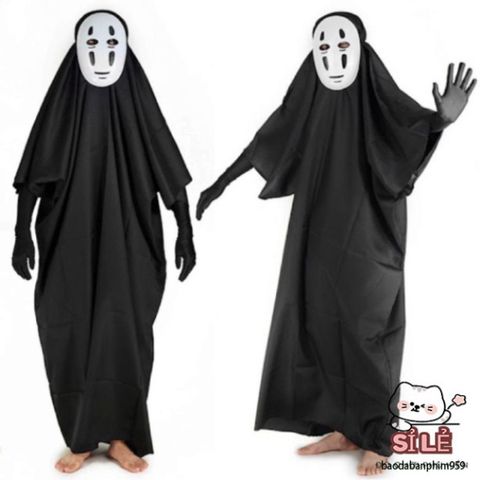 Bộ Trang Phục Hóa Trang Vô Diện Halloween - Đồ Cosplay Độc Đáo với Găng Tay và Mặt Nạ Bí Ẩn Cho Bữa Tiệc