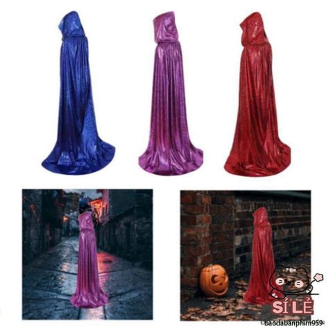 Áo Choàng Halloween Đa Năng Hình Quỷ Phát Sáng - Phù Thủy Trùm Đầu Cho Người Lớn và Trẻ Em, Nhiều Màu Sắc, Phù Hợp Mọi Dịp
