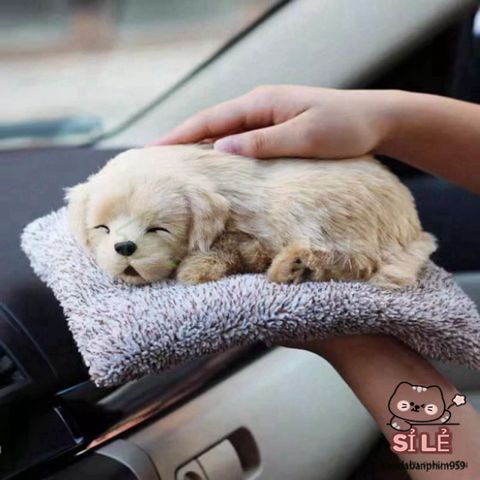 Thú Nhồi Bông Hình Mèo Ngủ - Chó Bông Than Hoạt Tính Khử Mùi Ô Tô, Trang Trí Xe Hơi và Nhà Cửa, Quà Tặng Dễ Thương