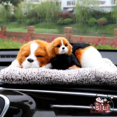 Mô Hình Thú Bông Chó Mèo Lớn Có Than Hoạt Tính - Dễ Thương, Âm Thanh Mô Phỏng, Thảm Khử Mùi Cho Xe Hơi và Gia Đình