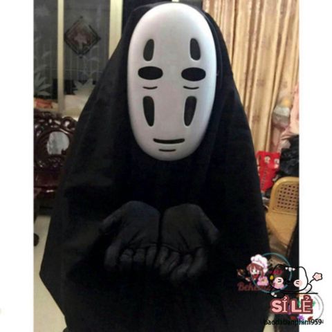 Bộ Trang Phục Ma Vô Diện Đen Tuyền Cho Người Lớn & Trẻ Em - Thích Hợp Halloween và Tiệc Hóa Trang Cosplay