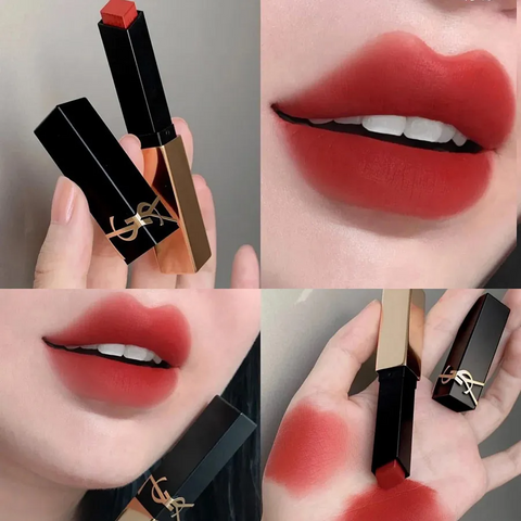 Son Lì Yves Saint Laurent YSL The Slim Couture Matte Lipstick 1966 Rouge Libre - Màu Đỏ Tươi Sang Trọng, Chính Hãng Châu Âu