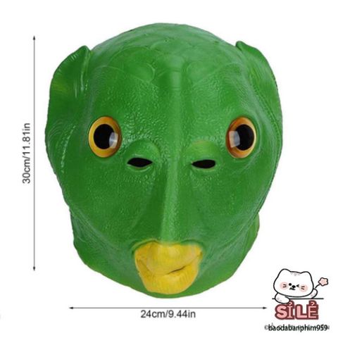 Mũ Đội Đầu Cá Xanh Benbo Pa - Phụ Kiện Hóa Trang Vui Nhộn Cho Lễ Hội Halloween, Giáng Sinh và Các Bữa Tiệc Sáng Tạo