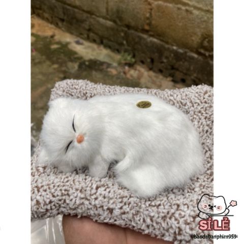 Thú bông Mèo Trắng Dễ Thương - Khử Mùi Với Lõi Than Hoạt Tính - Trang Trí Ô Tô, Phòng Ngủ, Quà Tặng Đáng Yêu