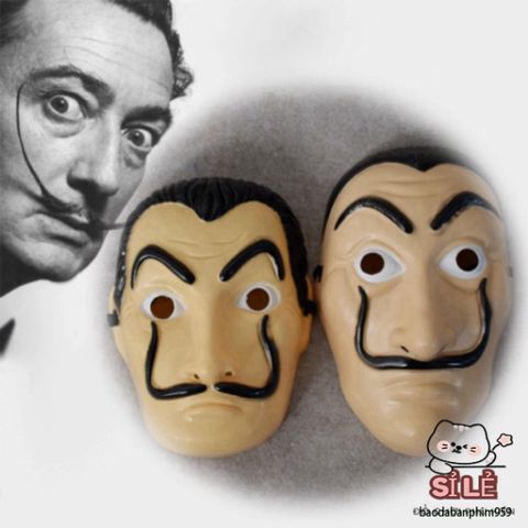 Mặt nạ Salvador Dali La Casa De Papel - Phụ kiện Halloween độc đáo cho tiệc hóa trang, lễ hội và cosplay