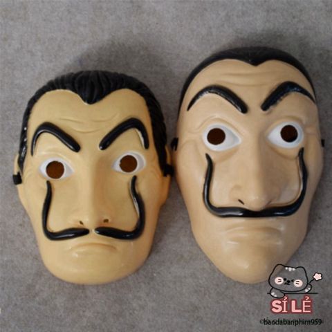Mặt nạ Salvador Dali La Casa De Papel - Phụ kiện Halloween độc đáo cho tiệc hóa trang, lễ hội và cosplay