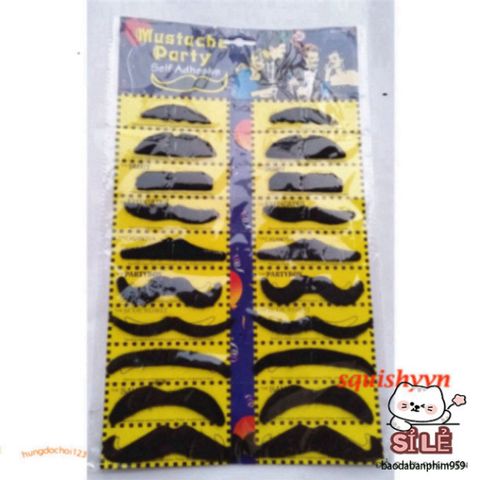 Bộ 12 Râu Giả Thời Trang - Phụ Kiện Hóa Trang Độc Đáo Cho Halloween, Tiệc Sinh Nhật, Tạo Điểm Nhấn Phong Cách
