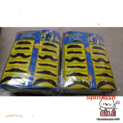 Bộ 12 Râu Giả Thời Trang - Phụ Kiện Hóa Trang Độc Đáo Cho Halloween, Tiệc Sinh Nhật, Tạo Điểm Nhấn Phong Cách