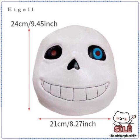 Mặt Nạ Cao Su Undertale Sans - Phụ Kiện Halloween Độc Đáo Cho Tiệc Hóa Trang, Sự Kiện Trò Chơi, Club Đêm