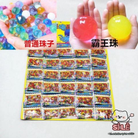 Bộ 24 Gói Hạt Nở Sắc Màu - Hạt Tinh Thể Siêu Hấp Thu Nước Cho DIY Trang Trí Không Gian Sống Tươi Vui