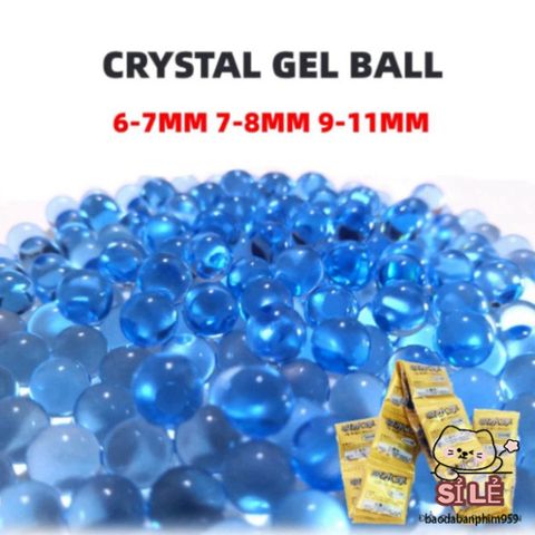 Bộ 5 GÓI Hạt Nở 2500 Viên - Trang Trí Lọ Hoa, Hạt Chất Lượng Cao, Dẻo Dai, Hút Nước Tốt, Kích Thước 7-8 mm