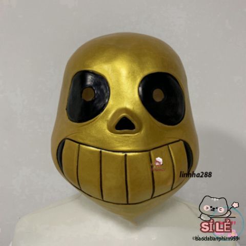Mặt Nạ Omnipotent Sans - Pháp Sư Huyền Bí Cao Su Chất Lượng Cao, Phụ Kiện Cosplay Độc Đáo Cho Người Hâm Mộ