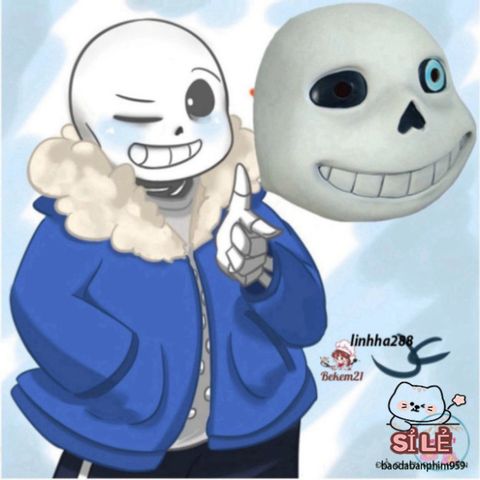 Mặt Nạ Omnipotent Sans - Pháp Sư Huyền Bí Cao Su Chất Lượng Cao, Phụ Kiện Cosplay Độc Đáo Cho Người Hâm Mộ