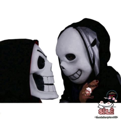 Mặt Nạ Omnipotent Sans - Pháp Sư Huyền Bí Cao Su Chất Lượng Cao, Phụ Kiện Cosplay Độc Đáo Cho Người Hâm Mộ