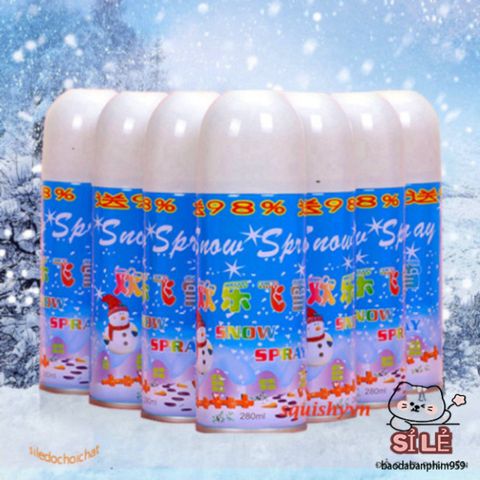 Bình Xịt Tuyết Giáng Sinh 250ml - Trang Trí Tiệc Tùng, Tạo Không Gian Huyền Diệu và Lãng Mạn cho Bữa Tiệc và Sự Kiện