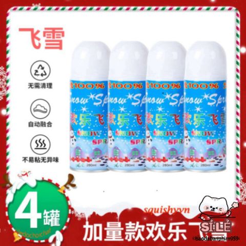 Bình Xịt Tuyết Giáng Sinh 250ml - Trang Trí Tiệc Tùng, Tạo Không Gian Huyền Diệu và Lãng Mạn cho Bữa Tiệc và Sự Kiện