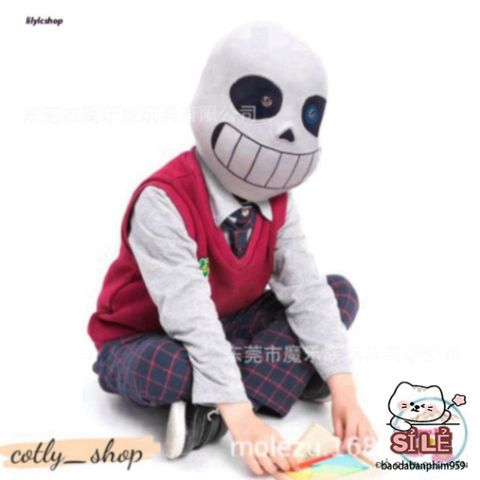 Mặt Nạ Mắt Xanh Undertale Sans - Phụ Kiện Hóa Trang Game Thủ - Thiết Kế Độc Đáo Cho Halloween và Tiệc Tùng