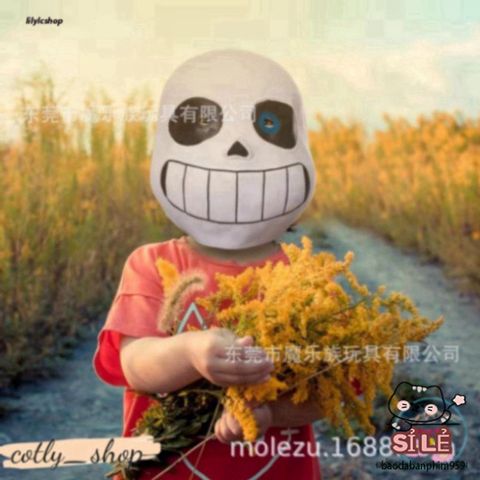 Mặt Nạ Mắt Xanh Undertale Sans - Phụ Kiện Hóa Trang Game Thủ - Thiết Kế Độc Đáo Cho Halloween và Tiệc Tùng