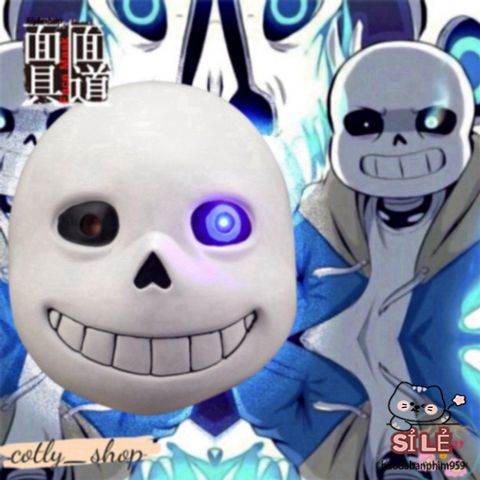 Mặt Nạ Mắt Xanh Undertale Sans - Phụ Kiện Hóa Trang Game Thủ - Thiết Kế Độc Đáo Cho Halloween và Tiệc Tùng