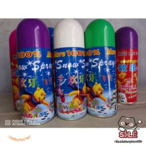 Bình Xịt Tuyết Rơi - Tạo Hiệu Ứng Tuyết Trắng Lung Linh Cho Trò Chơi Ngoài Trời, Quà Tặng Thú Vị Cho Mọi Lứa Tuổi