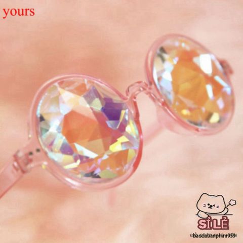 Gọng Kính Vạn Hoa Nữ Trong Suốt - Kính Mát Phong Cách Độc Đáo với Hiệu Ứng Cầu Vồng Cho Tiệc Tùng và Lễ Hội