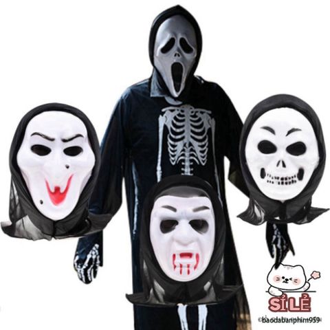 Mặt Nạ Thần Chết Scream Halloween Chính Hãng - Phụ Kiện Hóa Trang Độc Đáo Cho Bữa Tiệc Halloween, Tạo Dáng Bí Ẩn Quyền Rũ