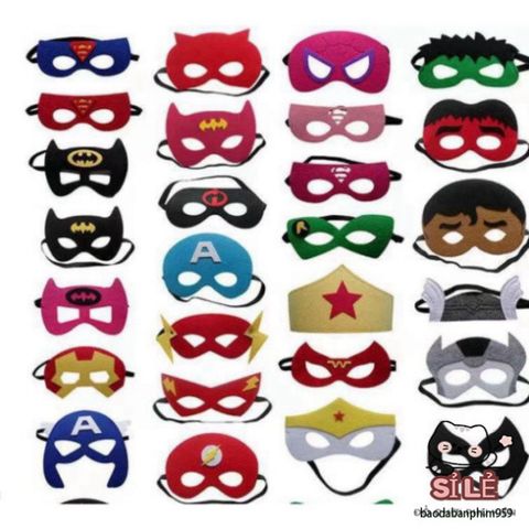 Mặt Nạ Siêu Anh Hùng Nửa Mặt - Phụ Kiện Hóa Trang Dễ Thương Cho Tiệc Tùng, Lễ Hội Halloween, Sinh Nhật, Quà Tặng Độc Đáo