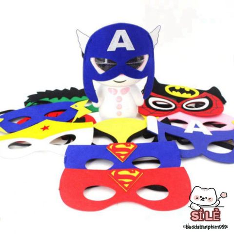 Mặt Nạ Siêu Anh Hùng Nửa Mặt - Phụ Kiện Hóa Trang Dễ Thương Cho Tiệc Tùng, Lễ Hội Halloween, Sinh Nhật, Quà Tặng Độc Đáo