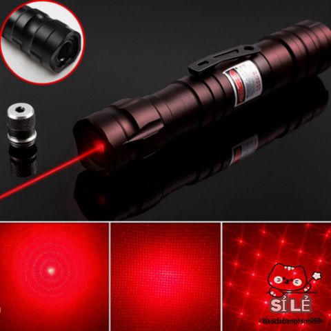 Đèn Pin Laser Siêu Sáng 303 & 009 - Chiếu Xa 2000M, Ánh Sáng Đỏ, Xanh, Tím - Kèm Phụ Kiện Chiếu Sao và Sạc Pin 18650