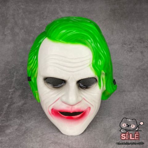 Mặt Nạ Hóa Trang Chú Hề Joker - Phụ Kiện Halloween Độc Đáo Cho Bữa Tiệc, Kèm Dây Đeo Choker Thời Trang