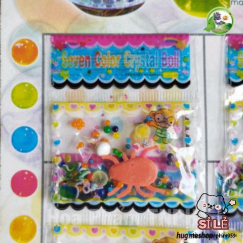 Bộ 24 Gói Hạt Nở Bông Pha Lê Bảy Màu - Hạt Thủy Tinh Ngâm Nước Trang Trí Hồ Cá và Cảnh Quan Giải Trí Cho Trẻ Em