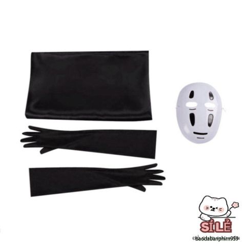 Bộ Hóa Trang Halloween Vô Diện - Áo Choàng, Mặt Nạ, Găng Tay Cho Cosplay - Nhiều Kích Thước Cho Bé và Người Lớn