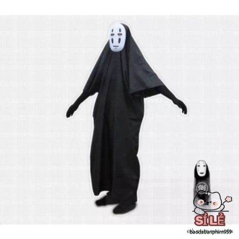 Bộ Hóa Trang Halloween Vô Diện - Áo Choàng, Mặt Nạ, Găng Tay Cho Cosplay - Nhiều Kích Thước Cho Bé và Người Lớn