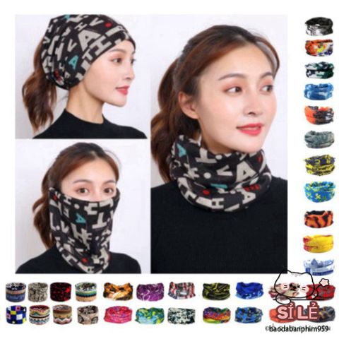 Khăn Đa Năng Chống Nắng Ống Thun Lạnh - Phụ Kiện Thời Trang Mùa Hè Cho Hoạt Động Ngoài Trời, Nhiều Màu Sắc Đẹp, Dễ Dàng Sử Dụng
