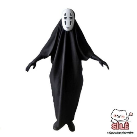 Bộ Hóa Trang Vô Diện Đen Cho Trẻ Em & Người Lớn - Cosplay Sự Kiện Halloween, Lễ Hội Hóa Trang Thú Vị