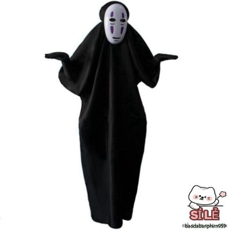 Bộ Hóa Trang Vô Diện Đen Cho Trẻ Em & Người Lớn - Cosplay Sự Kiện Halloween, Lễ Hội Hóa Trang Thú Vị