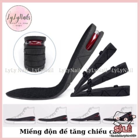 Bộ 2 Miếng Lót Giày Tăng Chiều Cao Đệm Khí Cho Nam Nữ - Tùy Chọn 3cm, 5cm, 7cm - Thoải Mái, Thể Thao, Năng Động